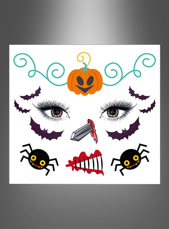Product image 1 of the product “Kids Halloween Tattoo Pumpkin Decal ”