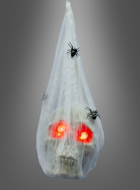 Product image 1 of the product “Skull in Spider Cocoon with LED 35cm ”