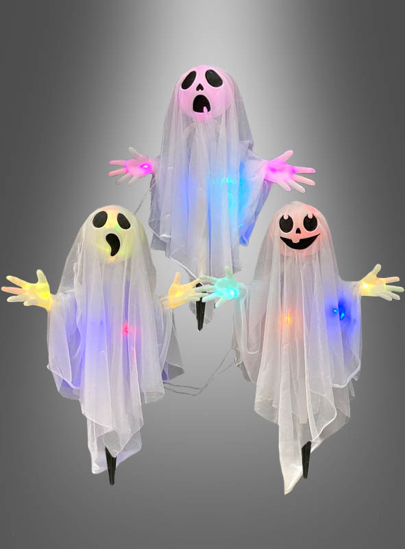 Product image 1 of the product “Light-up Ghost Trio 60cm with Stags Halloween ”