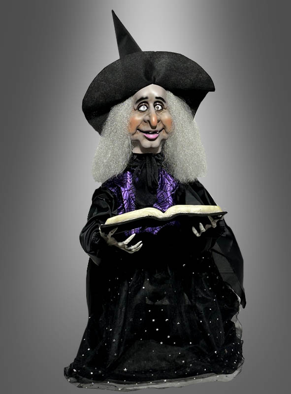 Artikelbild 1 des Artikels “Animierte Hexe mit Zauberbuch 70cm Halloween “