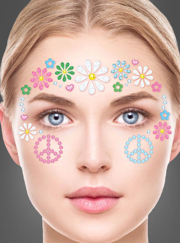 Product image 1 of the product “Hippie rhinestones for the face, self-adhesive ”