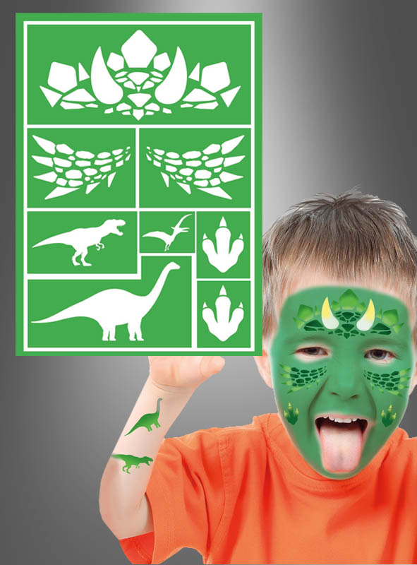 Product image 1 of the product “Dinosaur makeup stencil 14x20 cm ”