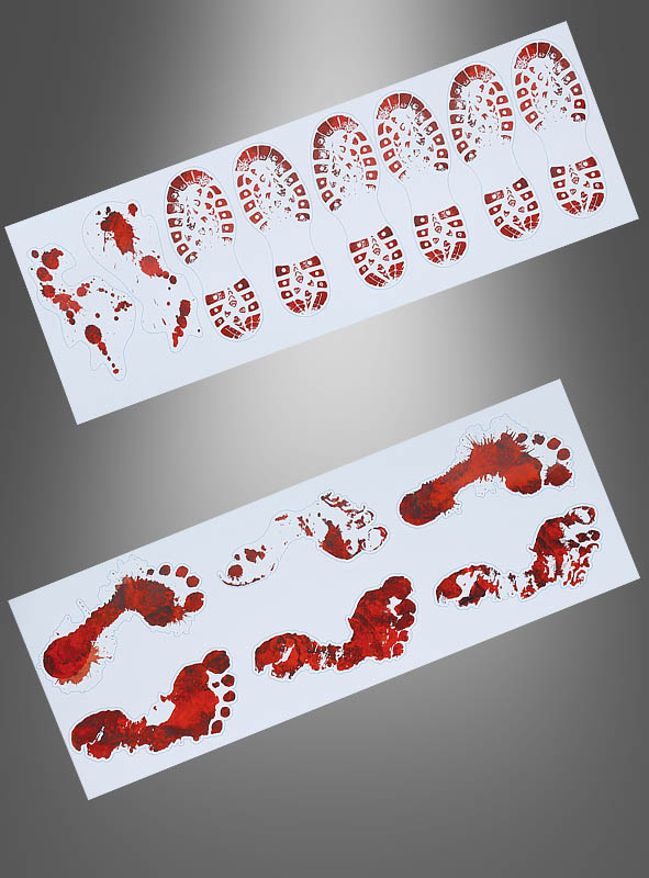 Artikelbild 1 des Artikels “Blutige Fußabdrücke Aufkleber Halloweendeko “