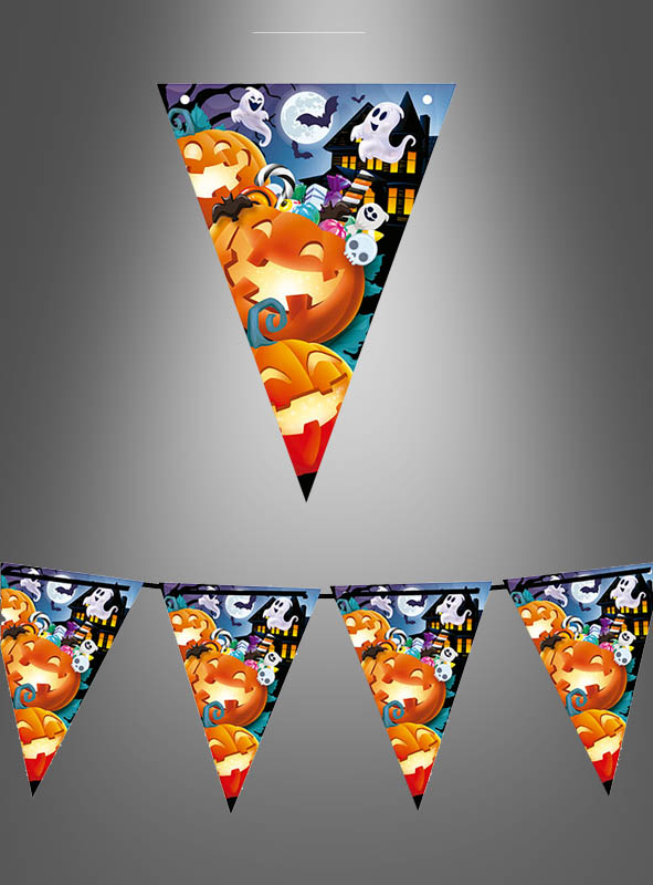 Artikelbild 1 des Artikels “Süße 300cm Halloween Kürbis Wimpelgirlande “