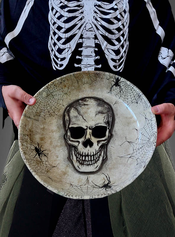 Product image 1 of the product “Big Skull Bowl for Halloween Snacks 31cm ”