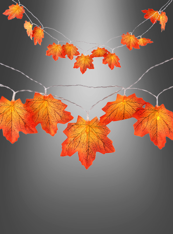 Artikelbild 1 des Artikels “Herbst Deko Blättergirlande mit 20 LEDs 285cm “