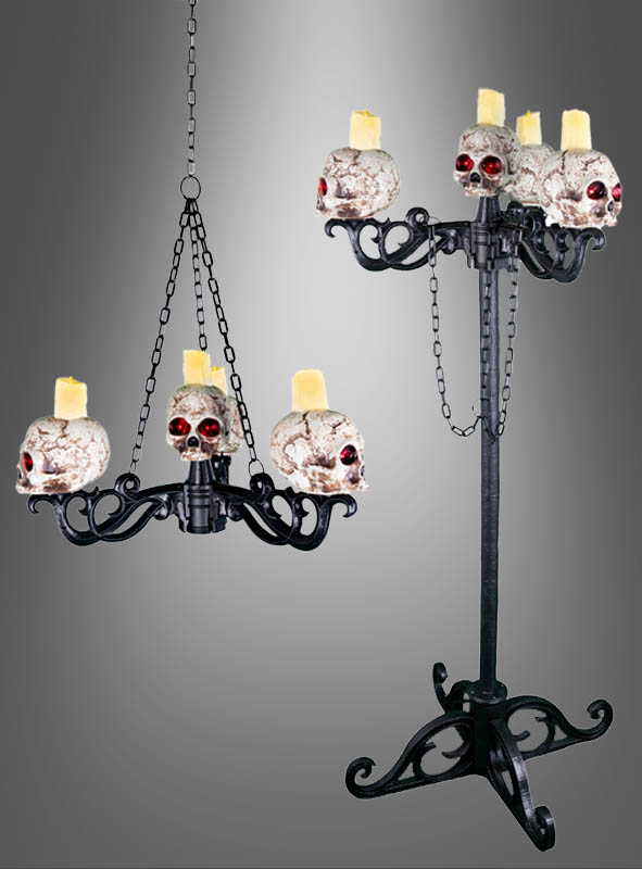 Artikelbild 1 des Artikels “Großer Totenkopf Kerzenleuchter 155cm  Kronleuchter “