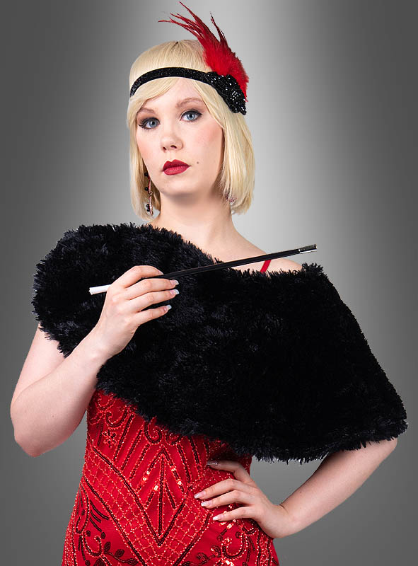 Product image 1 of the product “Short Stole Black for 20s Dress ”