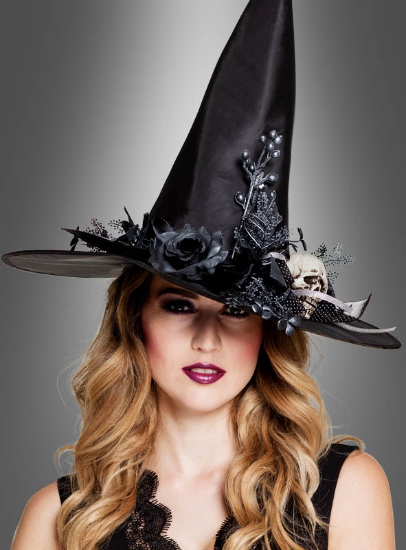 Product image 1 of the product “Witch Hat with Skull ”