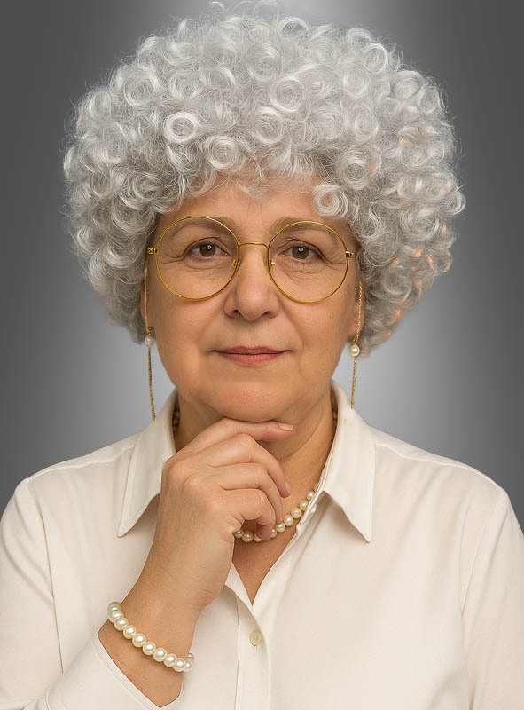 Product image 1 of the product “Silver-grey Granny Wig Golden Girl with Accessories ”