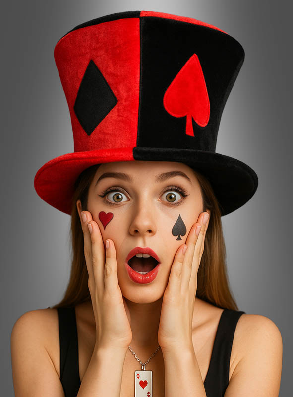 Artikelbild 1 des Artikels “Casino Stoff Zylinder schwarz-rot “