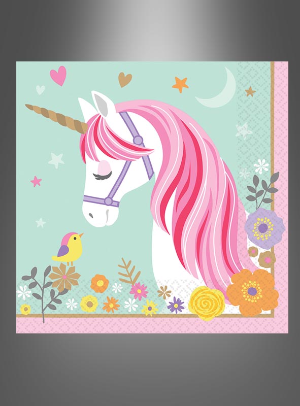 Product image 1 of the product “16 x Unicorn Napkins Table Decoration ”