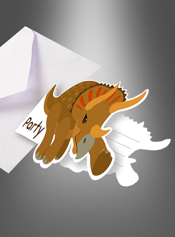 Artikelbild 1 des Artikels “8 x Dino Party Einladungen mit Kuverts “