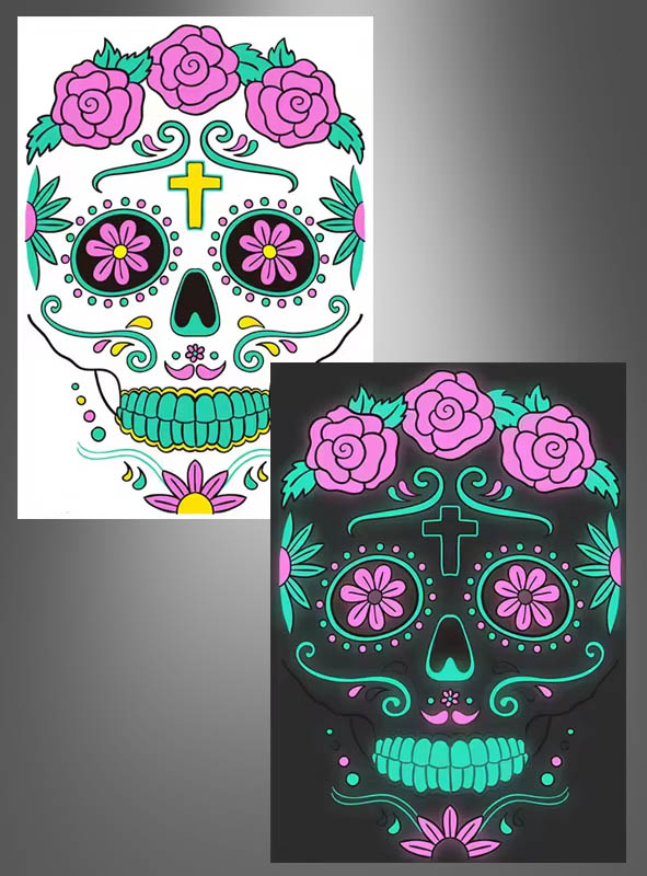 Product image 2 of the product “UV Day of the Dead Tattoo ”