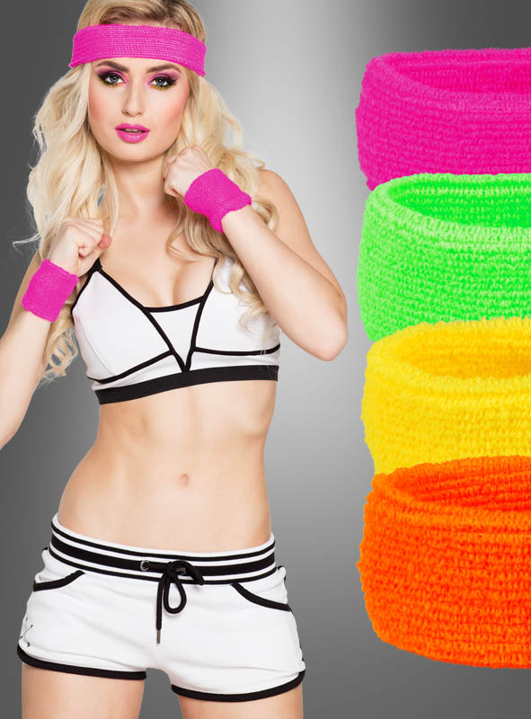 Product image 2 of the product “80s Sweat Band Kit in bright colors ”