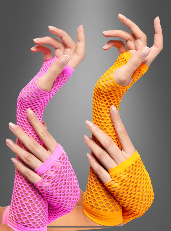 Artikelbild 2 des Artikels “Netzhandschuhe Armstulpen Neon 80er “