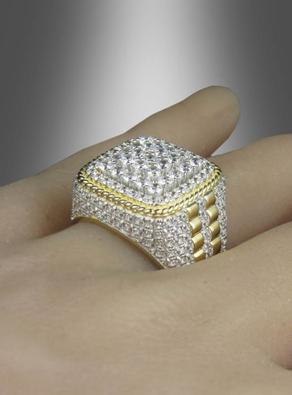 Artikelbild 2 des Artikels “Goldring mit Strass für Herren “