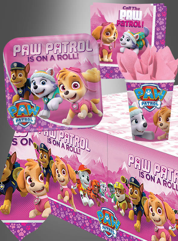 Product image 2 of the product “Paw Patrol Party Decoration pink for Girls 61 pcs ”