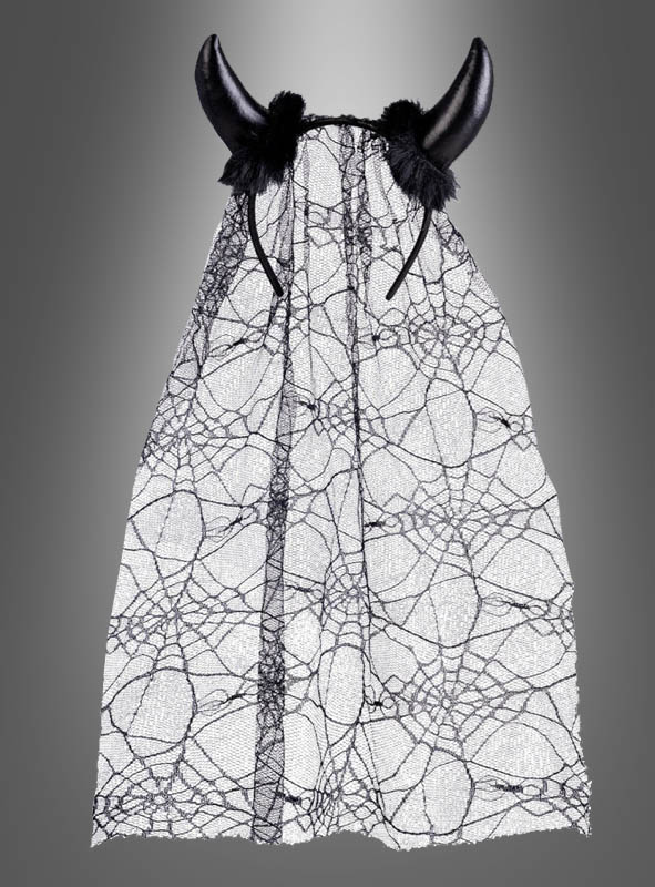 Product image 2 of the product “Black devil horns with veil ”