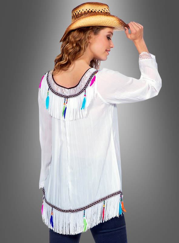 Product image 2 of the product “Hippie Shirt with Feathers and Fringes ”