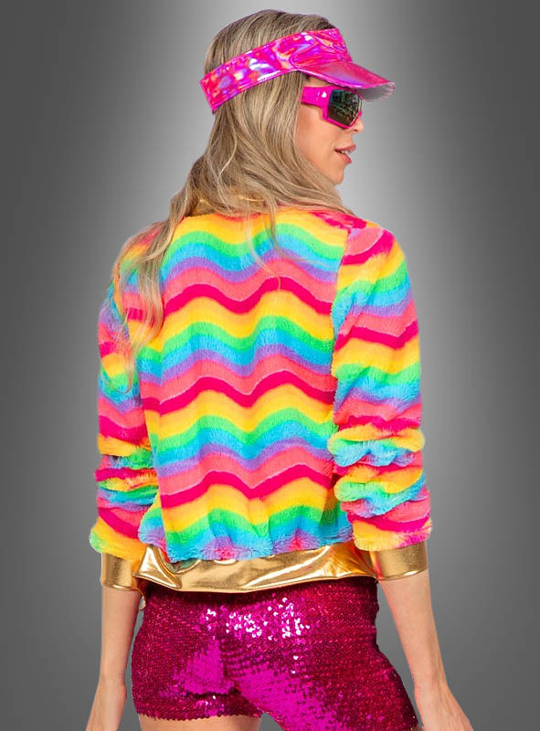 Artikelbild 2 des Artikels “Kurze Plüschjacke Regenbogen “