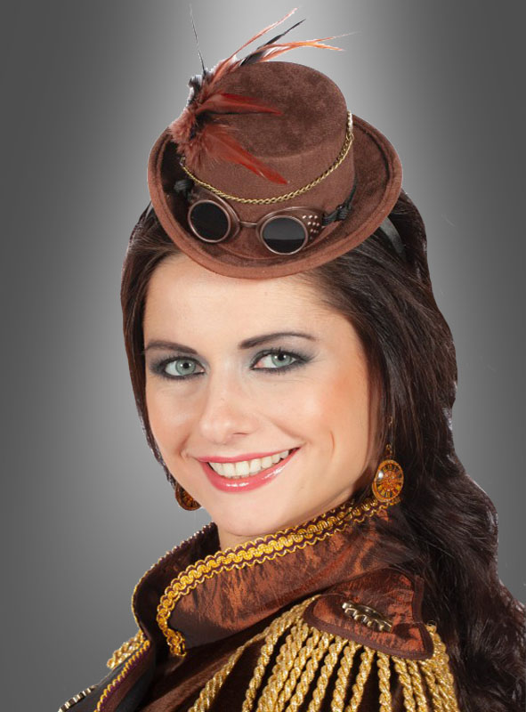 Product image 2 of the product “Steampunk Mini Top Hat with Glasses ”