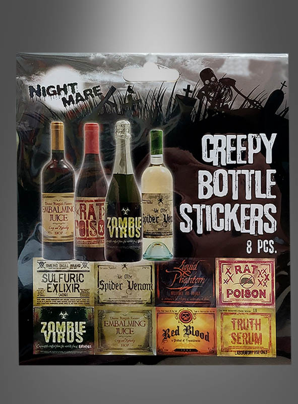 Artikelbild 2 des Artikels “Flaschenetiketten Halloween 8er Set “
