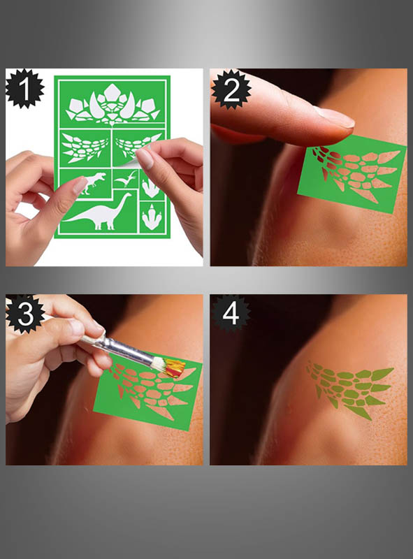 Product image 2 of the product “Dinosaur makeup stencil 14x20 cm ”