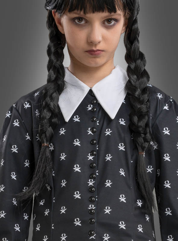 Artikelbild 2 des Artikels “Wednesday Mädchen Kleid schwarz-weiß “