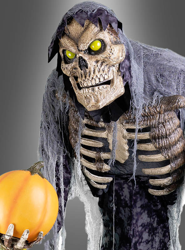 Artikelbild 2 des Artikels “Riesiges Skelett mit Kürbis 210cm Animatronics “