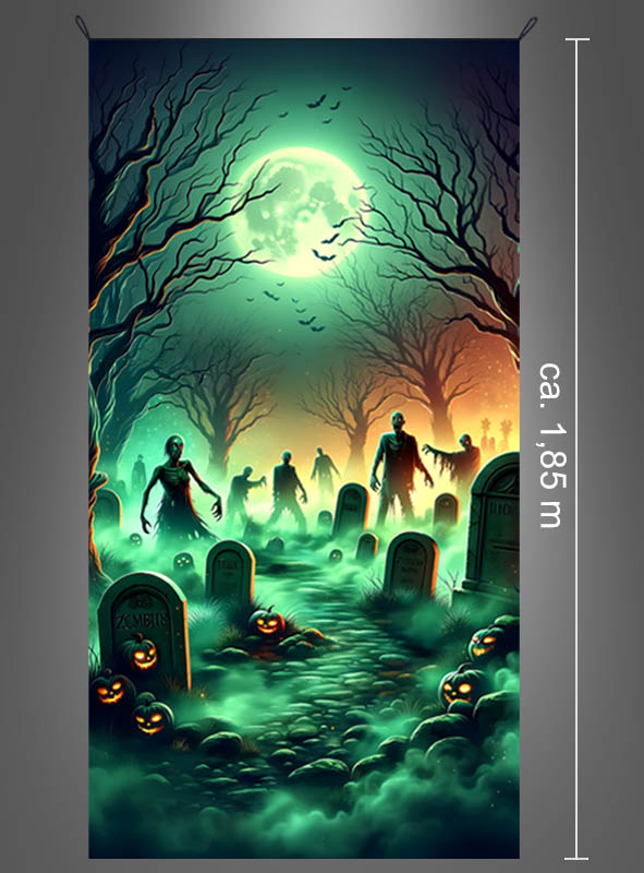 Product image 2 of the product “Zombie Graveyard Wall Decoration 100x185cm ”