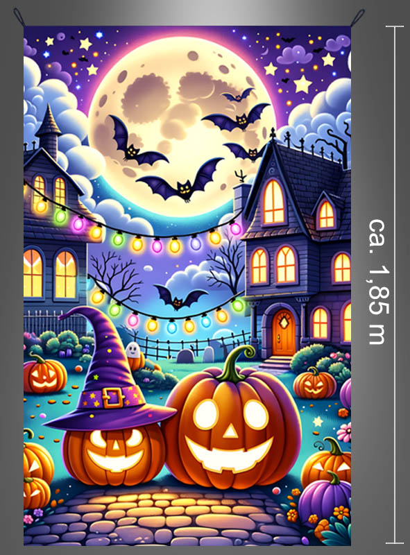 Product image 2 of the product “Child friendly Halloween Town Wall Deco 120x185cm ”