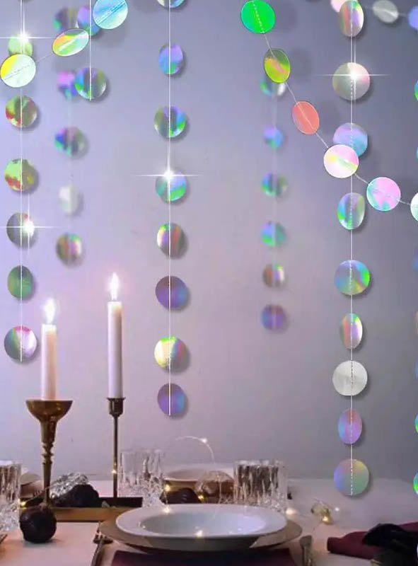 Product image 2 of the product “Hologram garlands stars or circles ”