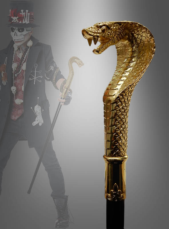 Artikelbild 2 des Artikels “Deluxe Cobra Gehstock Schlange Pharao gold 94cm “