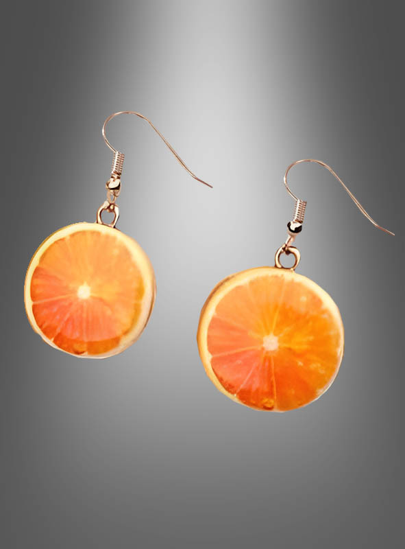 Product image 2 of the product “Orange Earrings Slice or whole Fruit ”
