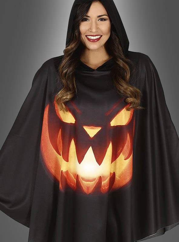 Product image 2 of the product “Pumpkin Ghost Poncho with Hood ”