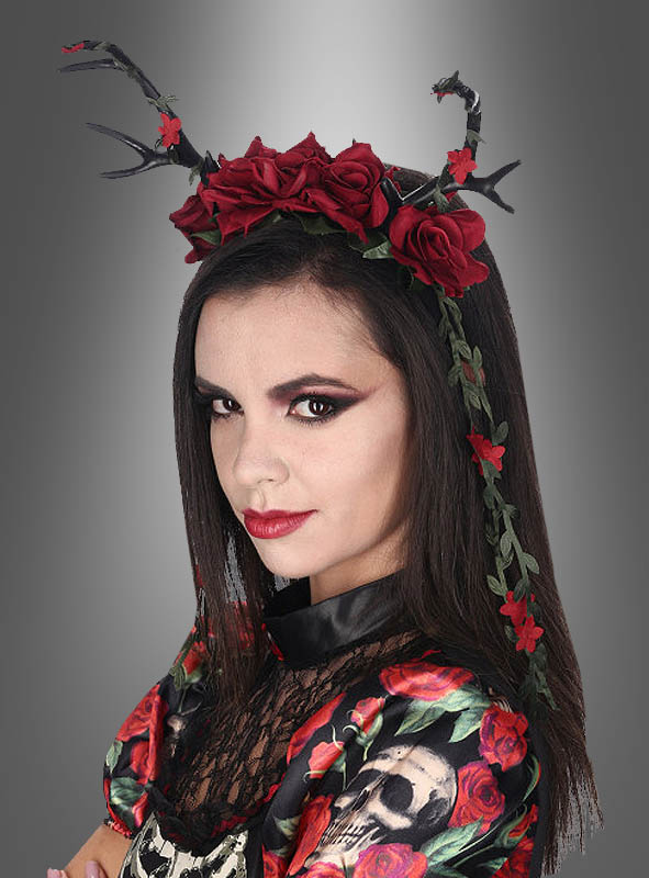 Product image 2 of the product “Deer Antlers Headband with Flowers ”