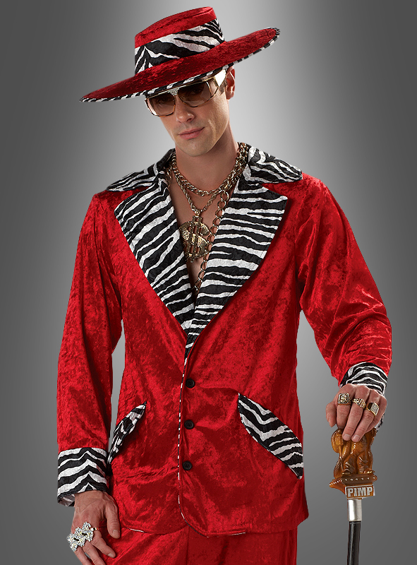 Artikelbild 2 des Artikels “Zuhälter Outfit rot mit Zebramuster “