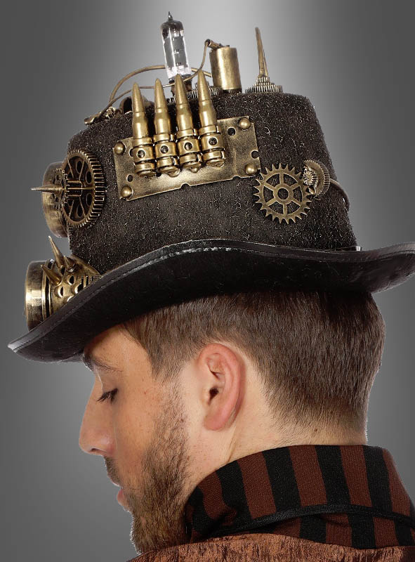Product image 2 of the product “Steampunk Top Hat with LED Light ”
