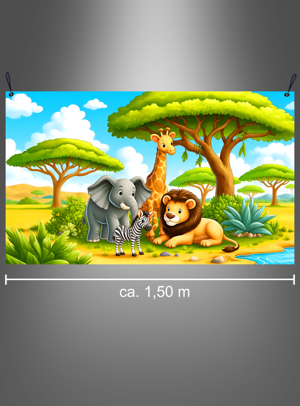 Product image 2 of the product “Kids Animal Wall Deco 90x150cm ”