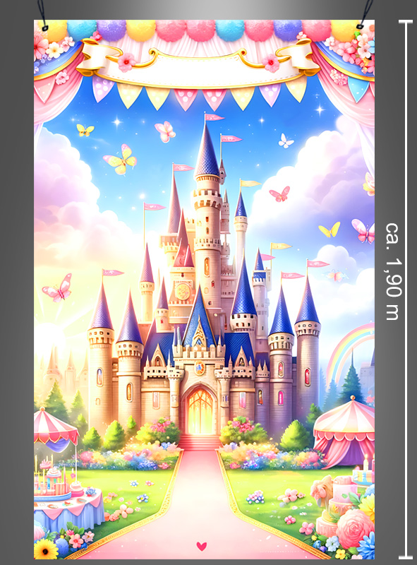 Product image 2 of the product “Fairy Tale Castle Wall Decoration 120x185cm ”