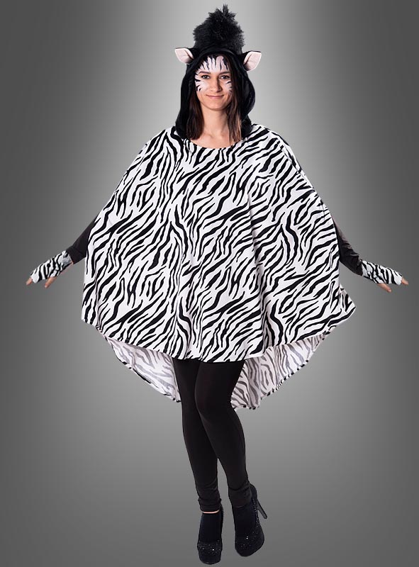 Product image 2 of the product “Plush Zebra Poncho XS-5XL ”