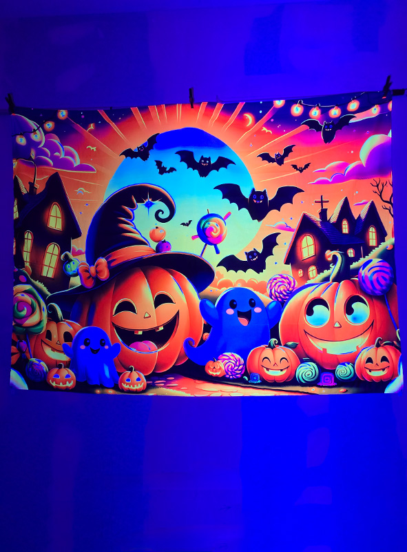 Artikelbild 3 des Artikels “Halloween Kürbis Hintergrund 150x200cm für Kinder waschbar “