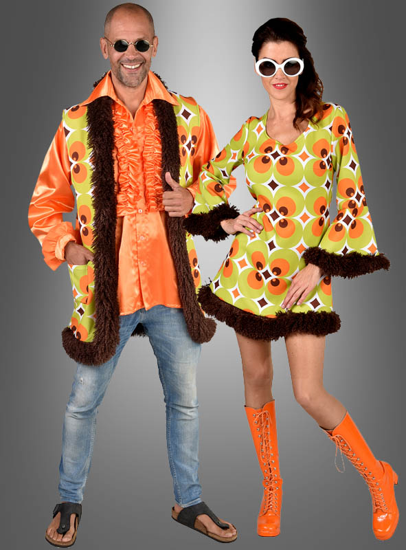 Artikelbild 3 des Artikels “70er Retrokleid Damen grün-braun “